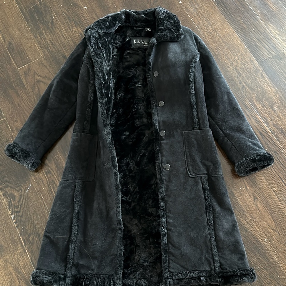 Nicole Miller -Shearling coat- size small